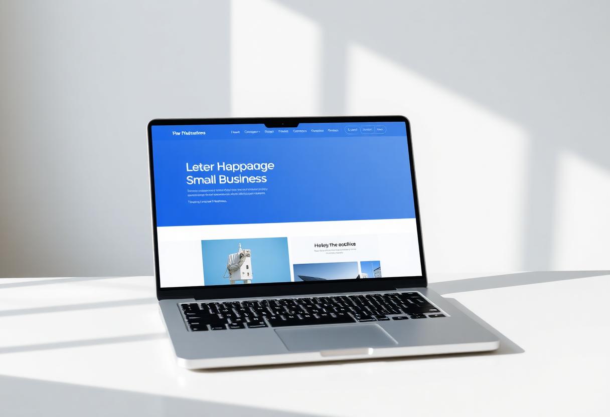 Example of a free website preview on a laptop